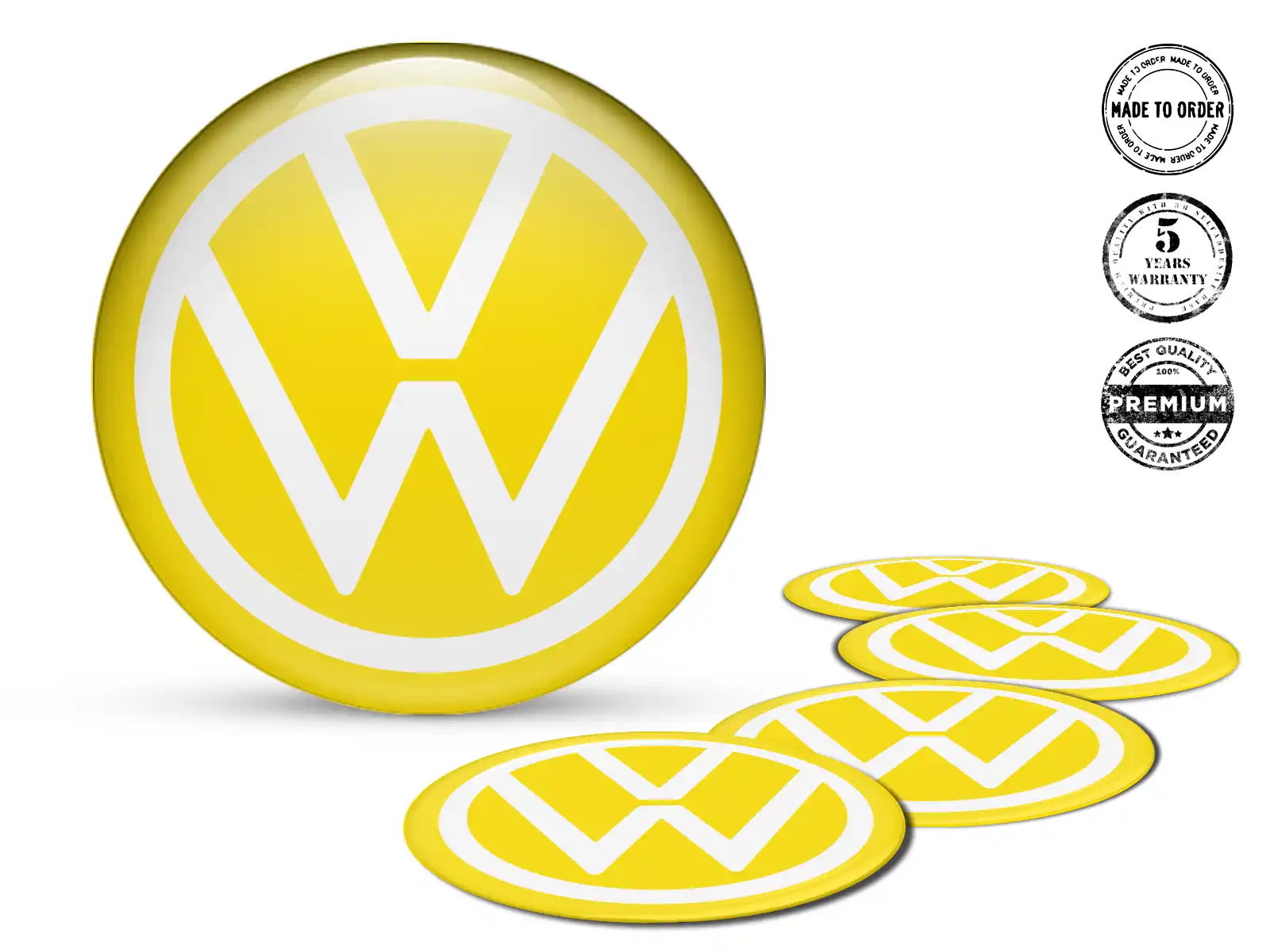 VW Adesivi Cupola Resina Loghi Cerchio Gara